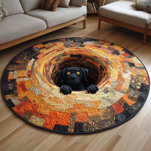 Halloween Labrador Retriever Quilted Round Mat NCU0HH563