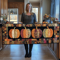 Halloween Pumpkin Quilted Table Runner NCU0TH1722