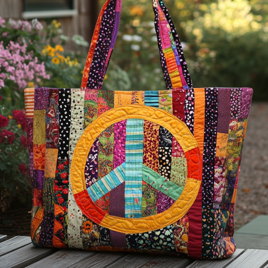 Hand-Stitched Harmony Quilted Tote Bag NCU0PT8357
