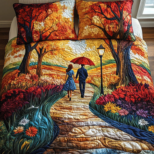 Hand in Hand 3-Piece Quilted Bedding Set NCU0DV6418