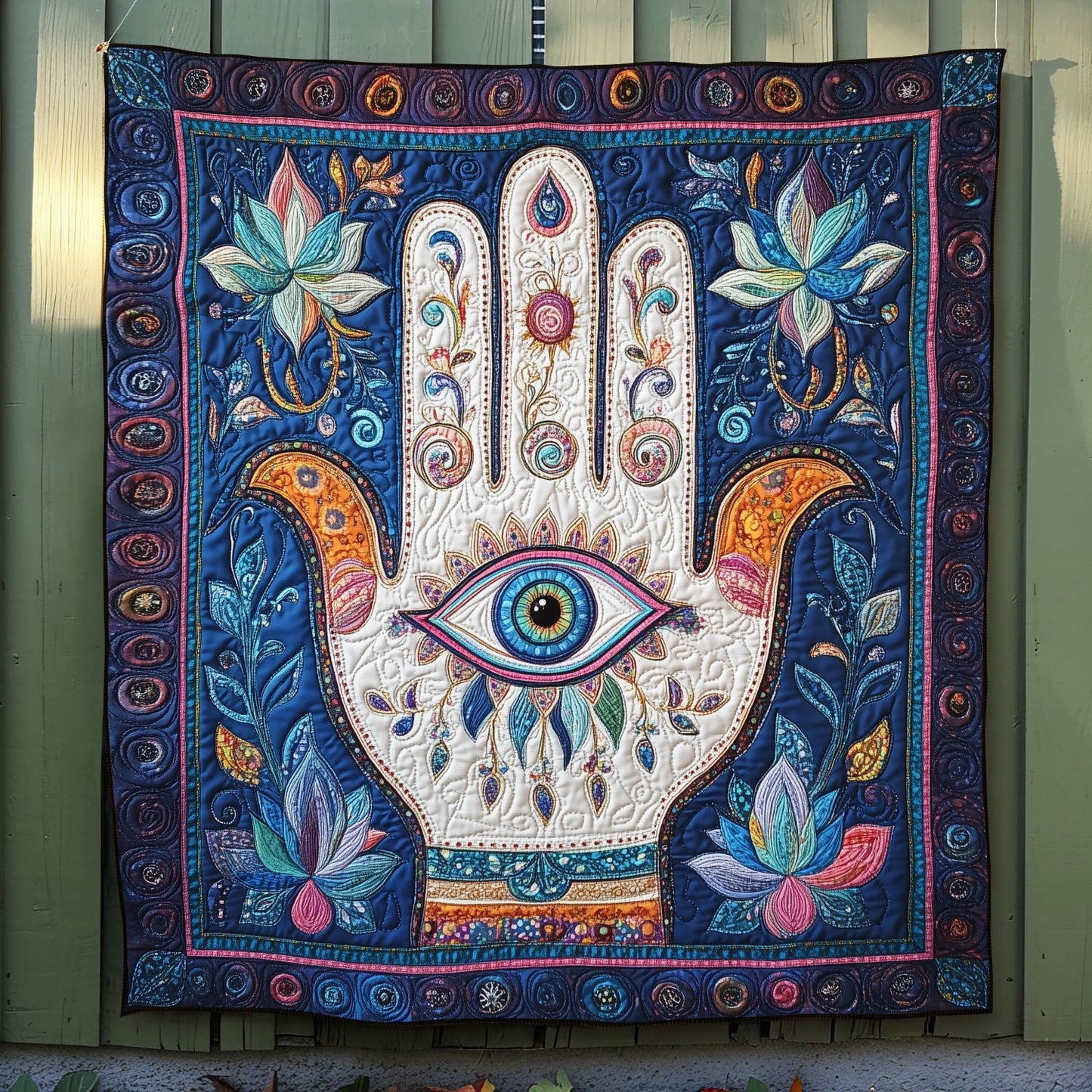 Hand of Wisdom Quilted Blanket NCU0PT6684