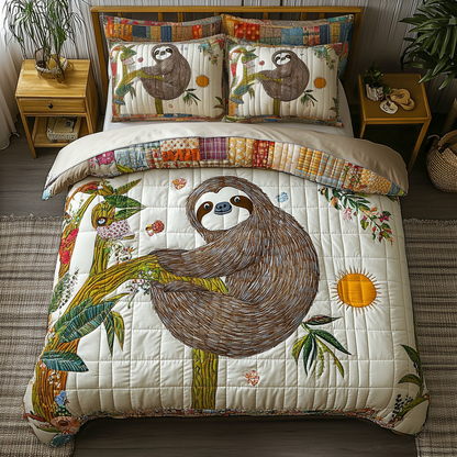 Hanging Lazy 3-Piece Quilted Bedding Set NCU0DK6039