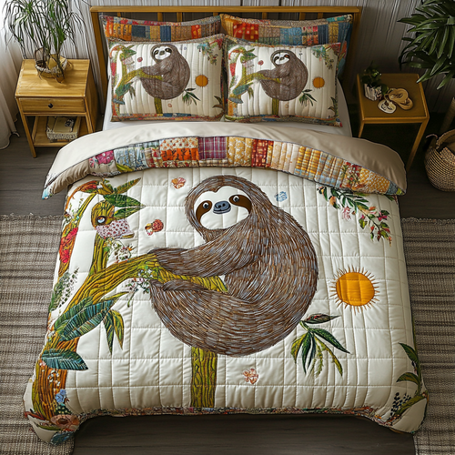 Hanging Lazy 3-Piece Quilted Bedding Set NCU0DK6039