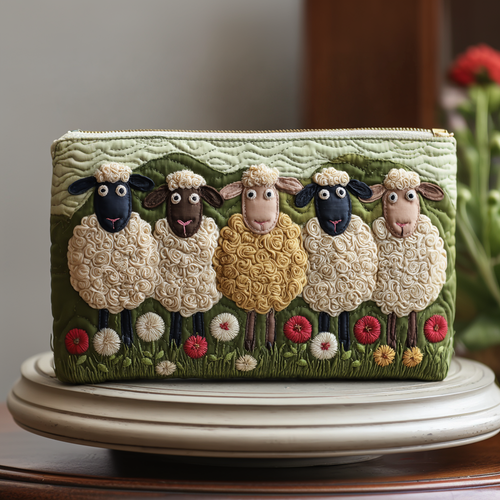 Happy Flock Quilted Zipper Pouch NCU0NT10386