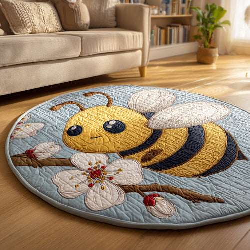 Happy Bee Quilted Round Mat NCU0HH020