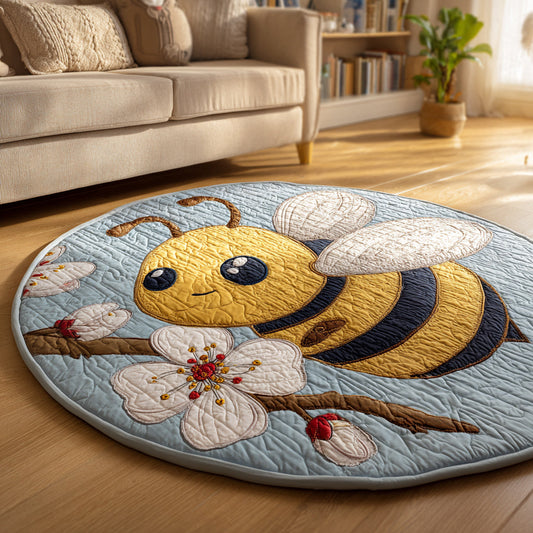 Happy Bee Quilted Round Mat NCU0HH020