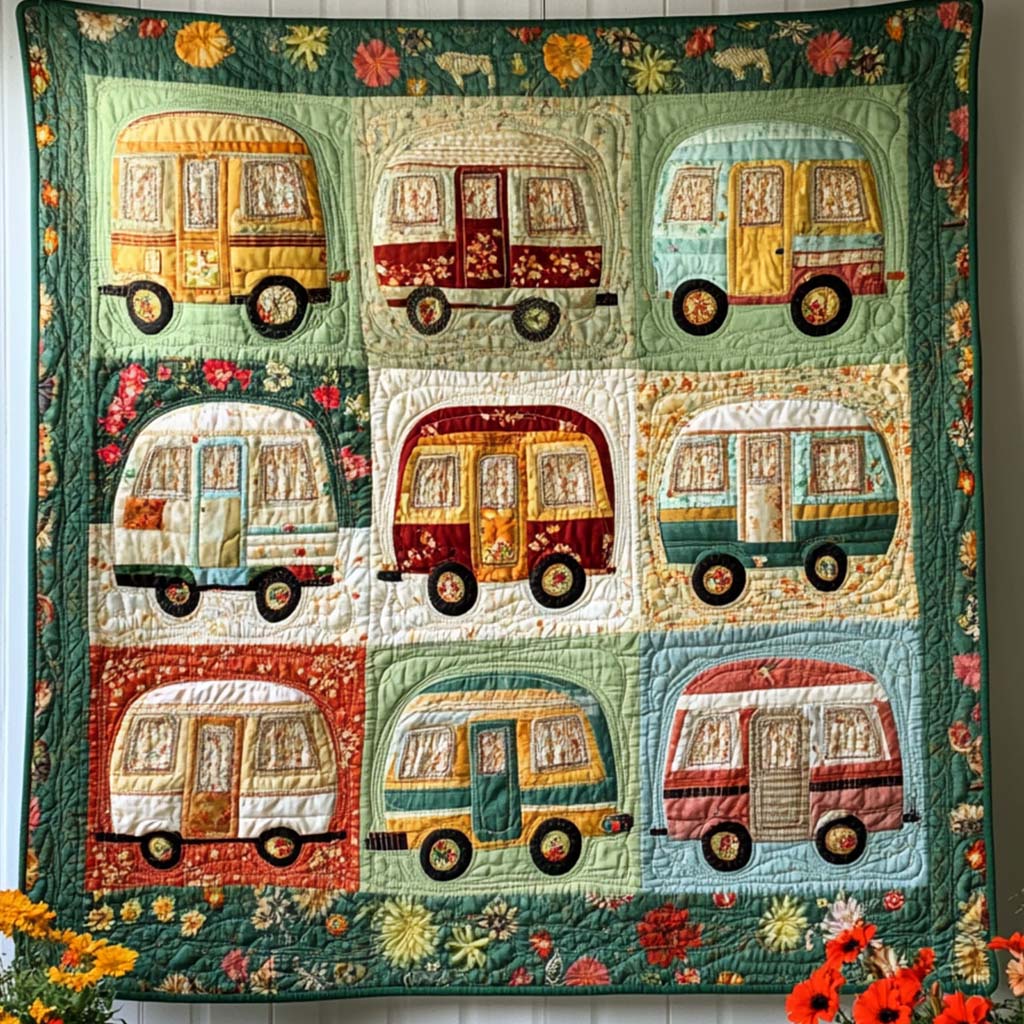 Happy Camper Days Quilted Blanket NCU0NT8282
