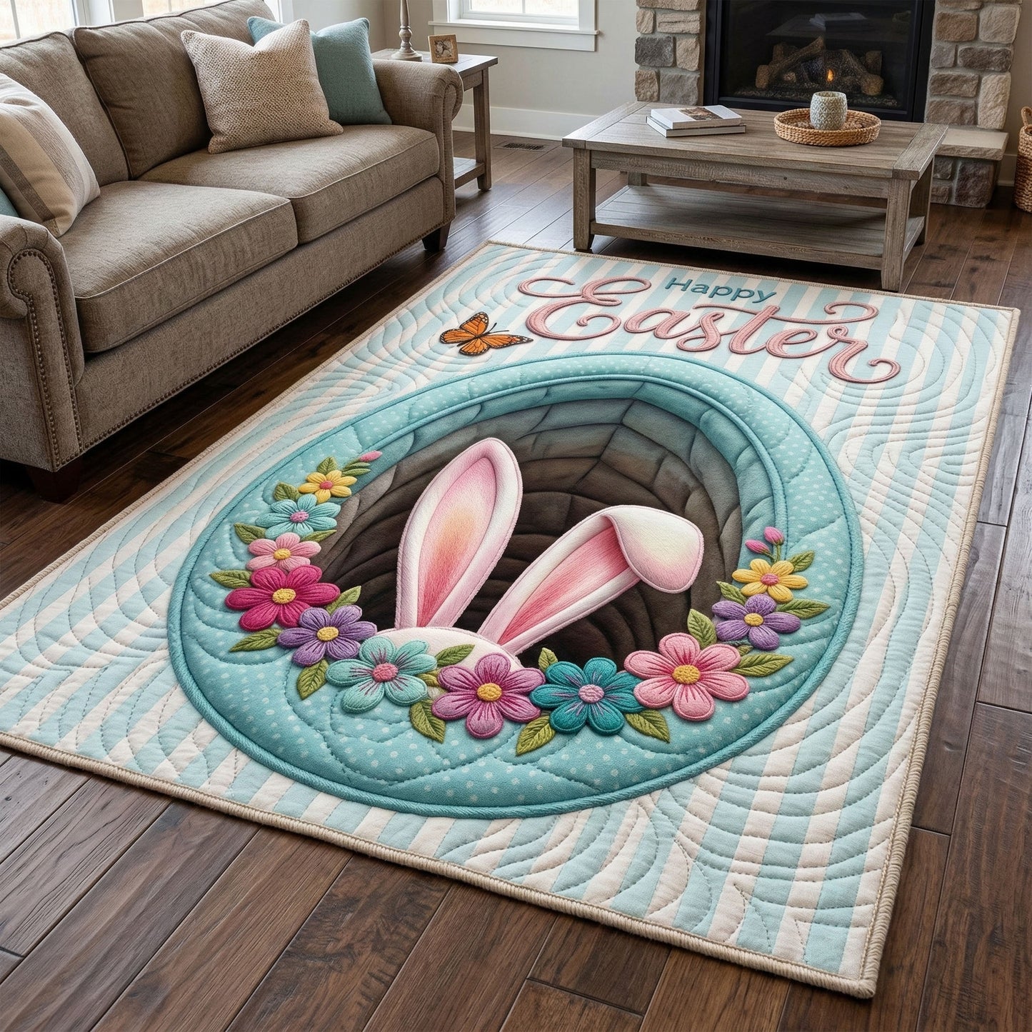 Happy Easter Hole Area Rug NCU0NT12450