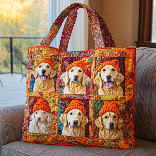 Happy Fall Faces Quilted Tote Bag NCU0NT8794
