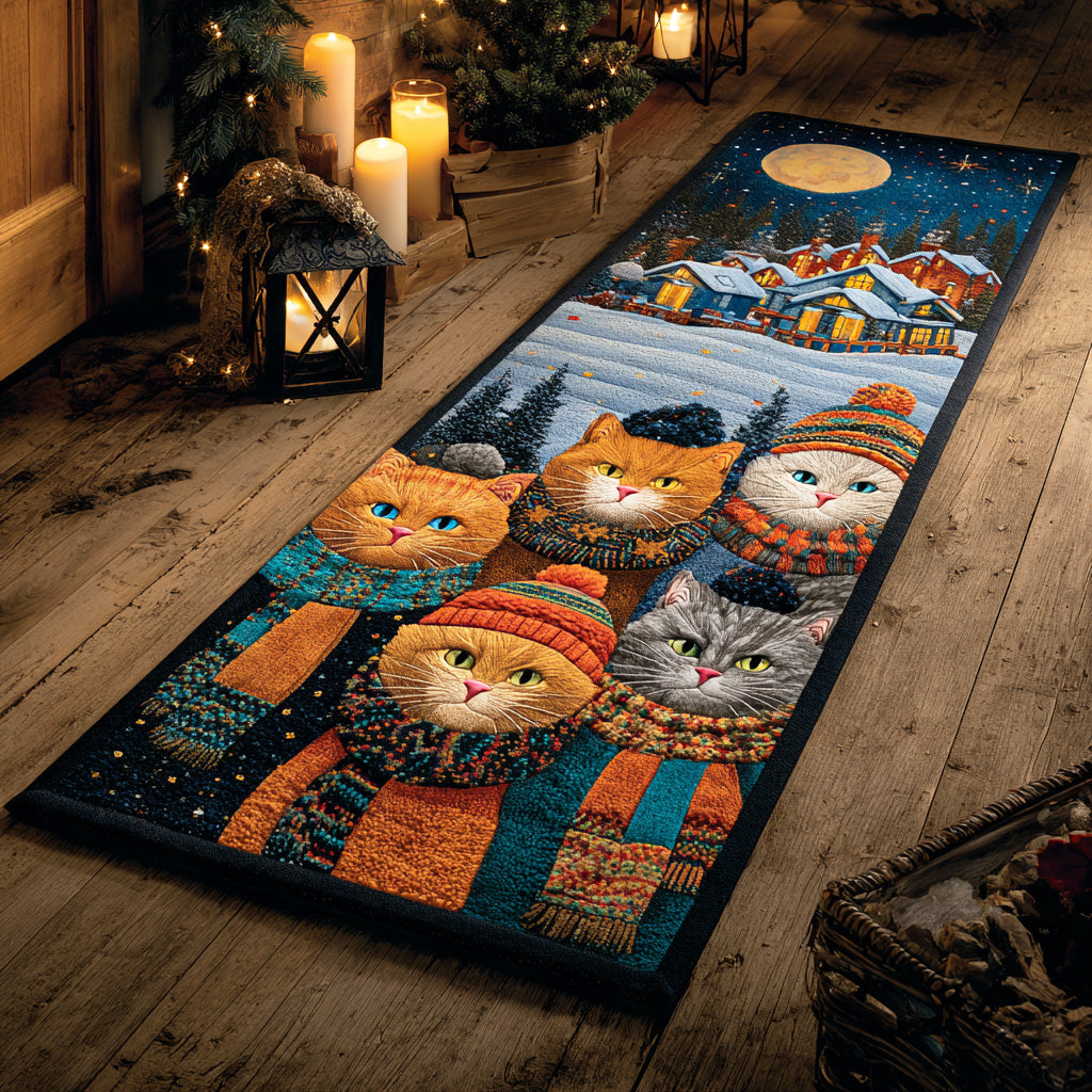 Happy Floral Kitty Runner Carpet NCU0TD1337