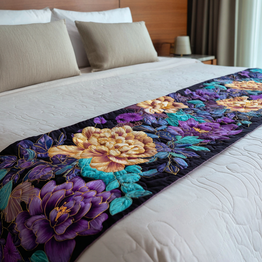 Happy Flowers Quilted Bed Runner NCU0DK9251
