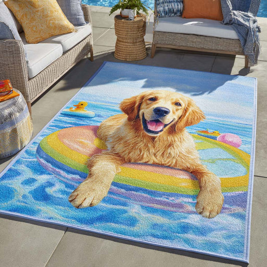 Happy Go Goldie Area Rug NCU0PT9392