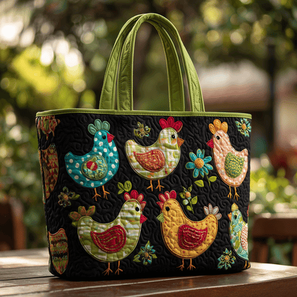 Happy Hens Quilted Tote Bag NCU0TH2854