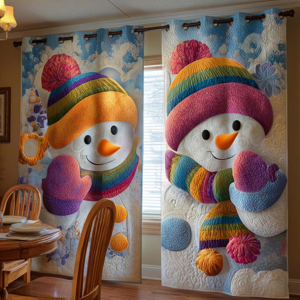 Happy Holidays Quilted Curtains NCU0NT11148