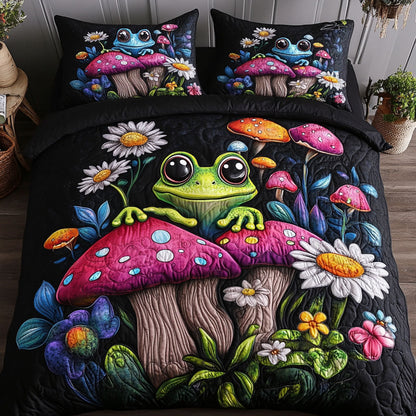 Happy Hoppers 3-Piece Quilted Bedding Set NCU0NT6955