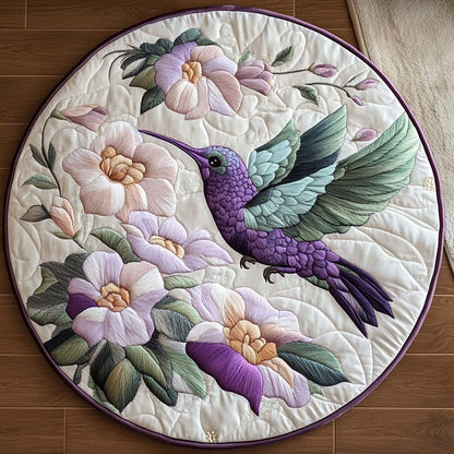 Happy Hummer Meadow Quilted Round Mat NCU0NT8267