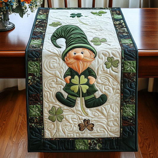 Happy Irish Gnome Quilted Table Runner NCU0NT3246