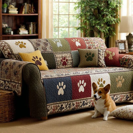 Happy Pawland Quilted Sofa Cover NCU0PT10887