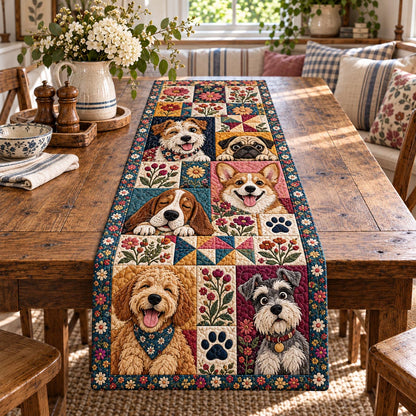 Happy Pup Parade Quilted Table Runner NCU0DV10456