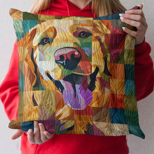 Happy Retriever Quilted Pillow Case NCU0PT410