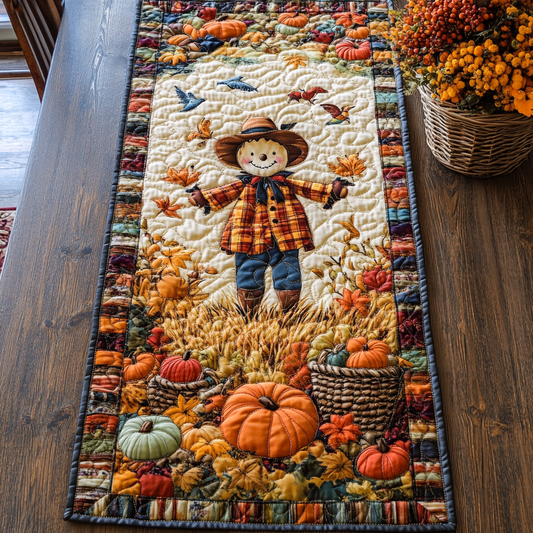 Happy Scarecrow Quilted Table Runner NCU0DK9175
