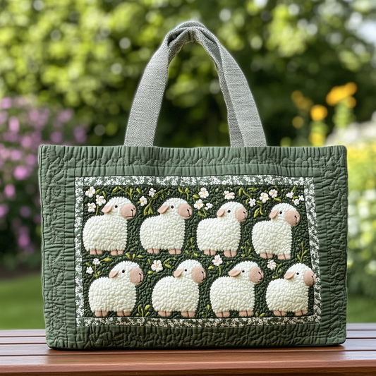 Happy Sheep Quilted Tote Bag NCU0DK9008