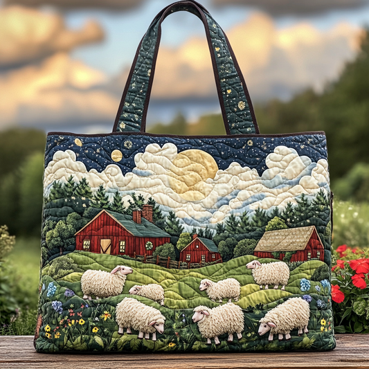 Happy Sheep Quilted Tote Bag NCU0DK9560