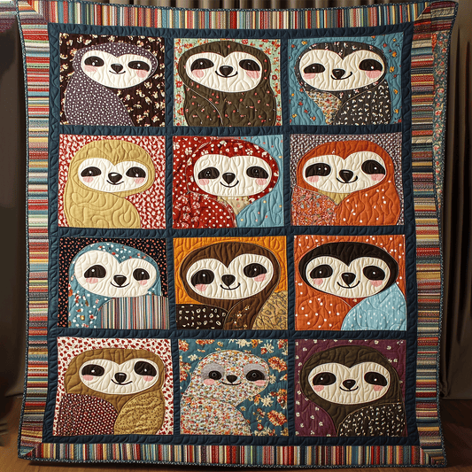 Happy Sloth Quilted Blanket NCU0TH1412