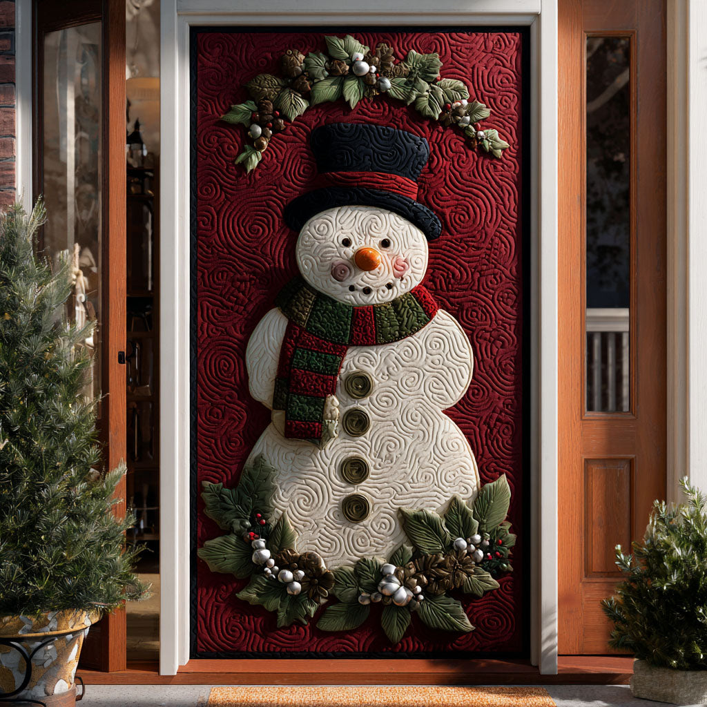 Happy Snowtop Quilted Door Cover NCU0PT10246