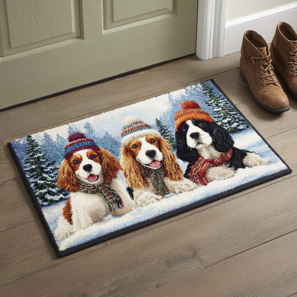 Happy Spaniels Doormat NCU0NT10206