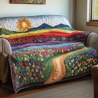 Happy Sunshine Quilted Sofa Cover NCU0NT10894