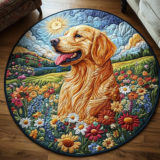 Happy Tail Quilted Round Mat NCU0DV5512