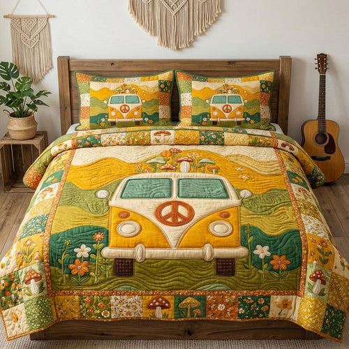 Happy Trails 3-Piece Quilted Bedding Set NCU0NT12297