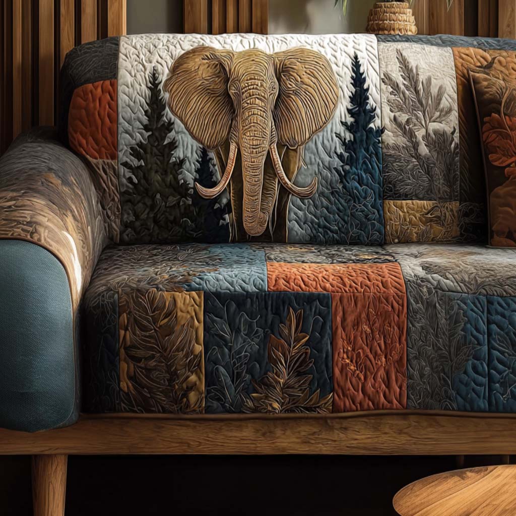 Happy Trunk Quilted Sofa Cover NCU0NT10856