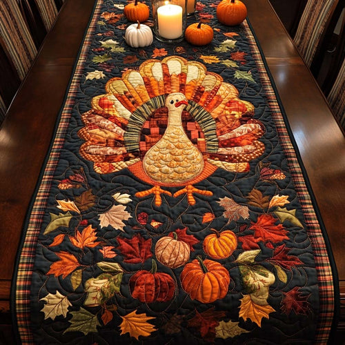Happy Turkey Quilted Table Runner NCU0NT10443