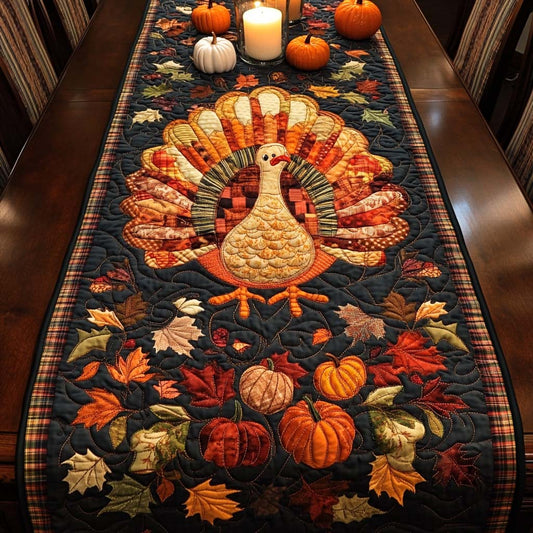 Happy Turkey Quilted Table Runner NCU0NT10443