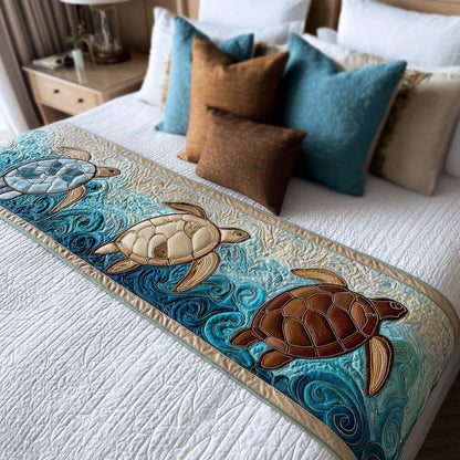 Happy Turtle Bay Quilted Bed Runner NCU0NT8507