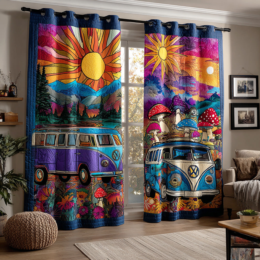 Happy Van Roadtrip Quilted Curtains NCU0TD1494