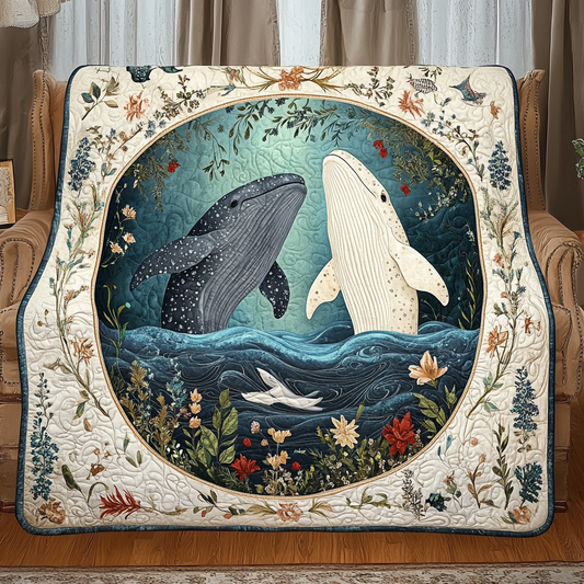 Happy Whale Quilted Blanket NCU0TL2452