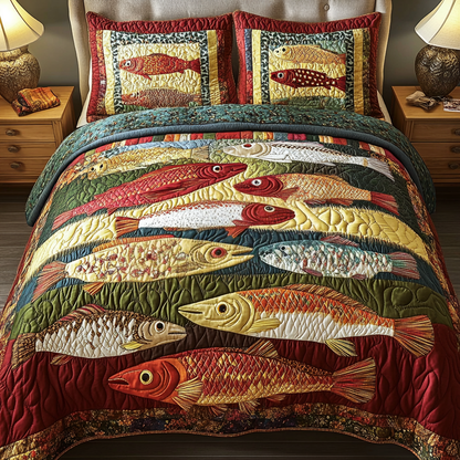 Harbor Charm 3-Piece Quilted Bedding Set NCU0VH2098