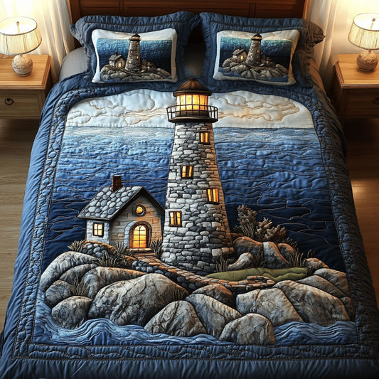 Harbor Glow 3-Piece Quilted Bedding Set NCU0NT4714