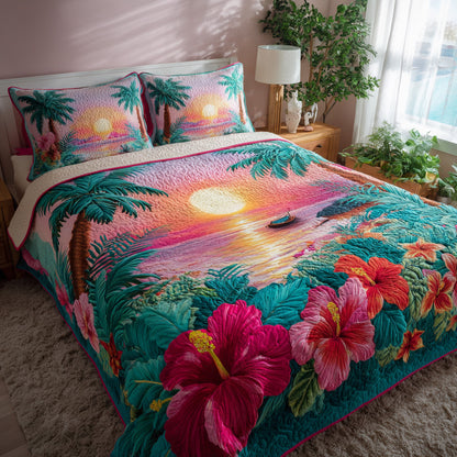 Harbor Glow 3-Piece Quilted Bedding Set NCU0VL3556