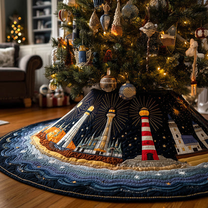 Harbor Light Christmas Christmas Quilted Tree Skirt NCU0TH3693