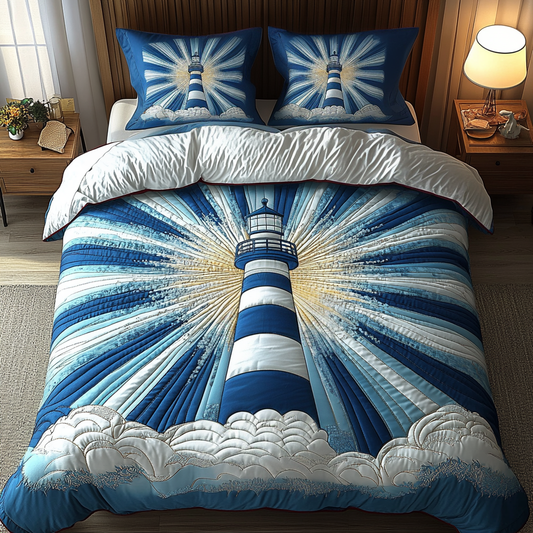 Harbor Shine 3-Piece Quilted Bedding Set NCU0VH3023