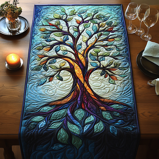 Harmonic Universe Tree Quilted Table Runner NCU0DV2213