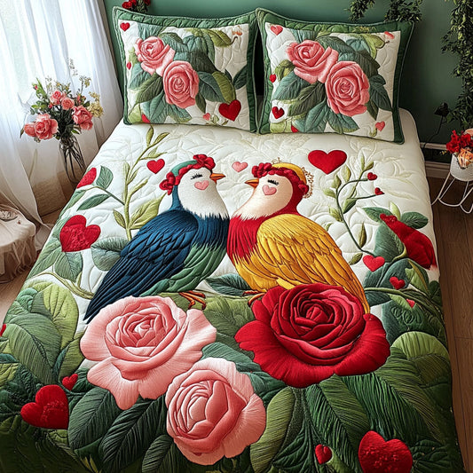 Harmonious Flight 3-Piece Quilted Bedding Set NCU0PT2907