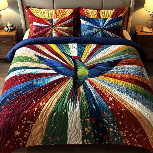 Harmony Bird 3-Piece Quilted Bedding Set NCU0VH2217
