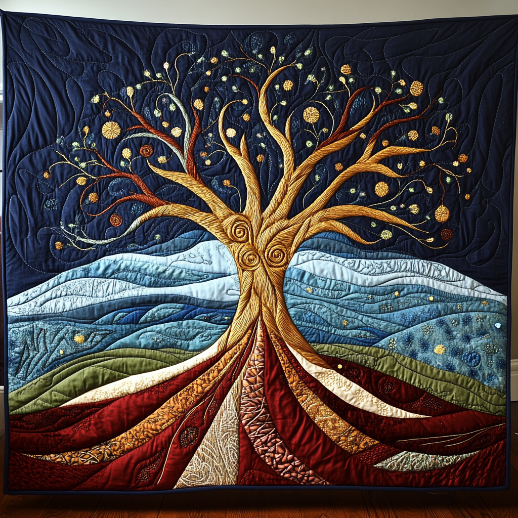 Harmony Tree Quilted Blanket NCU0DK5023