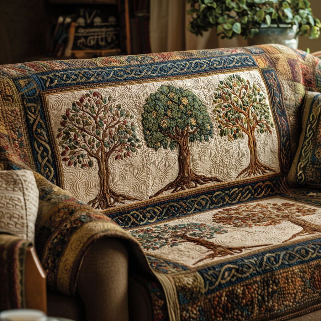 Harmony Tree Quilted Sofa Cover NCU0NT11839 – Vantique