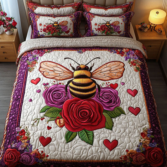 Harmony in the Wild 3-Piece Quilted Bedding Set NCU0NT2665